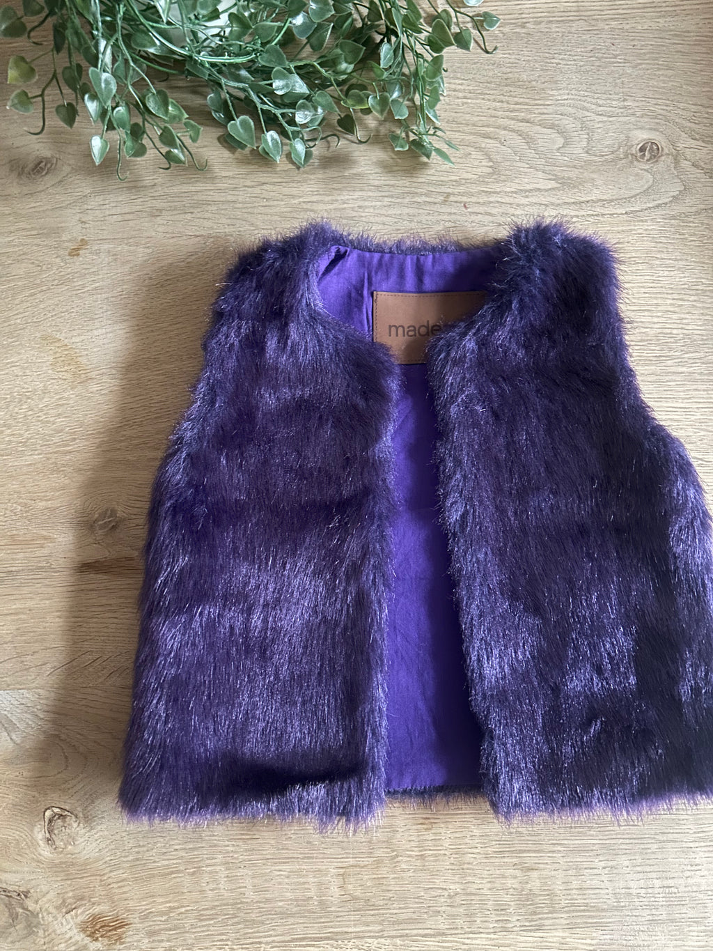 Purple Fur Vest