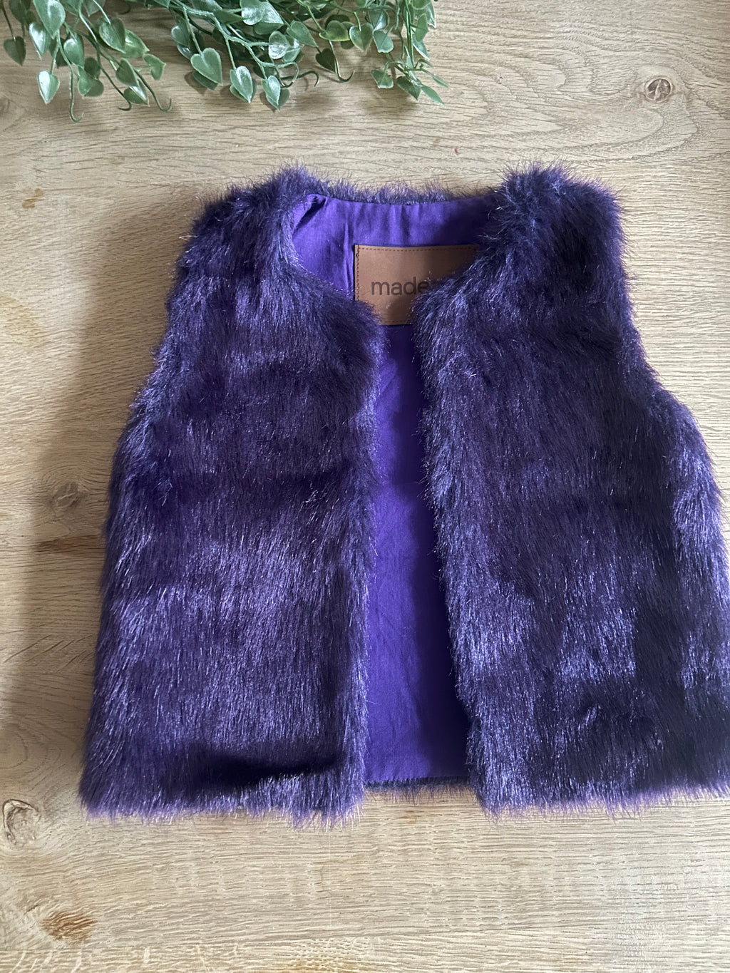Purple Fur Vest