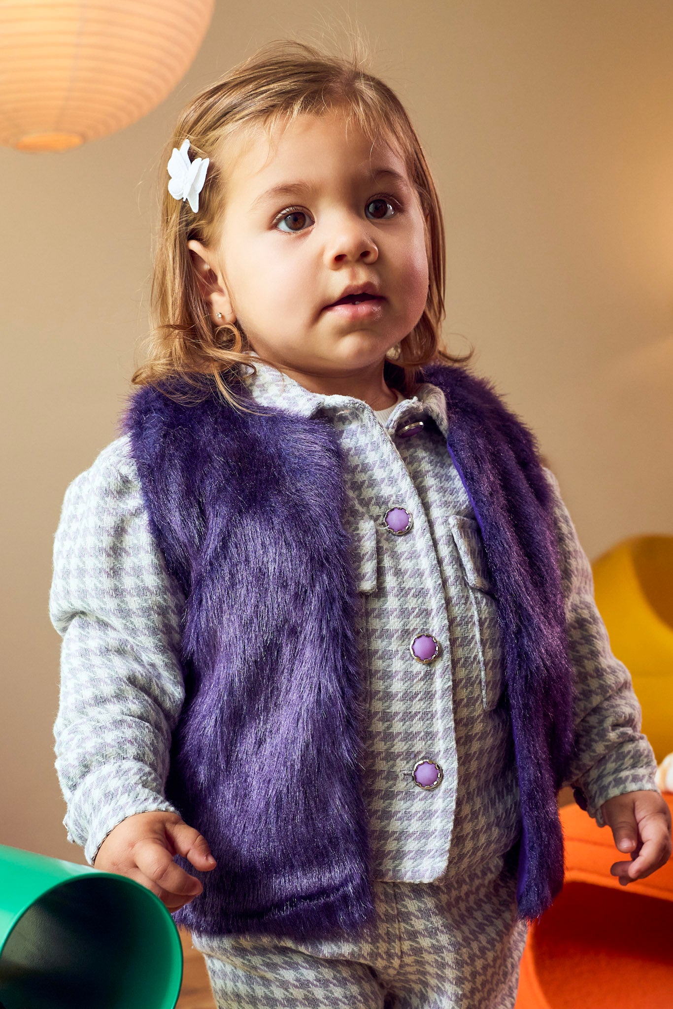 Purple Fur Vest