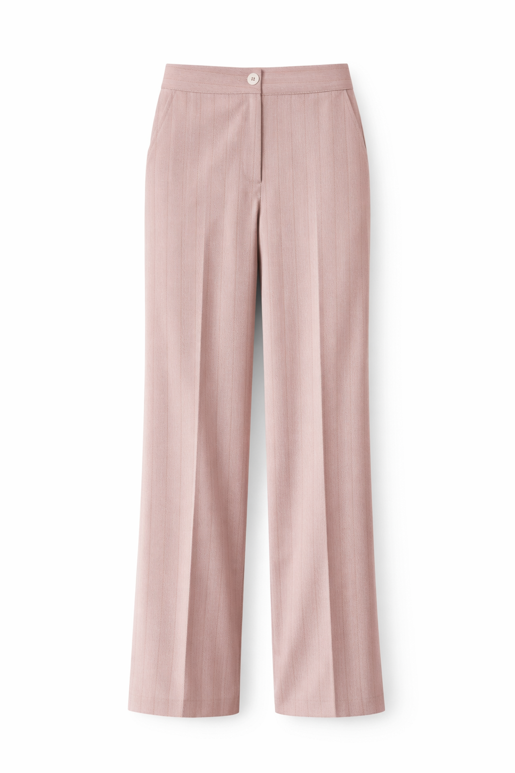 Madessa Pink Pants - Soft Cotton Blend Straight Leg